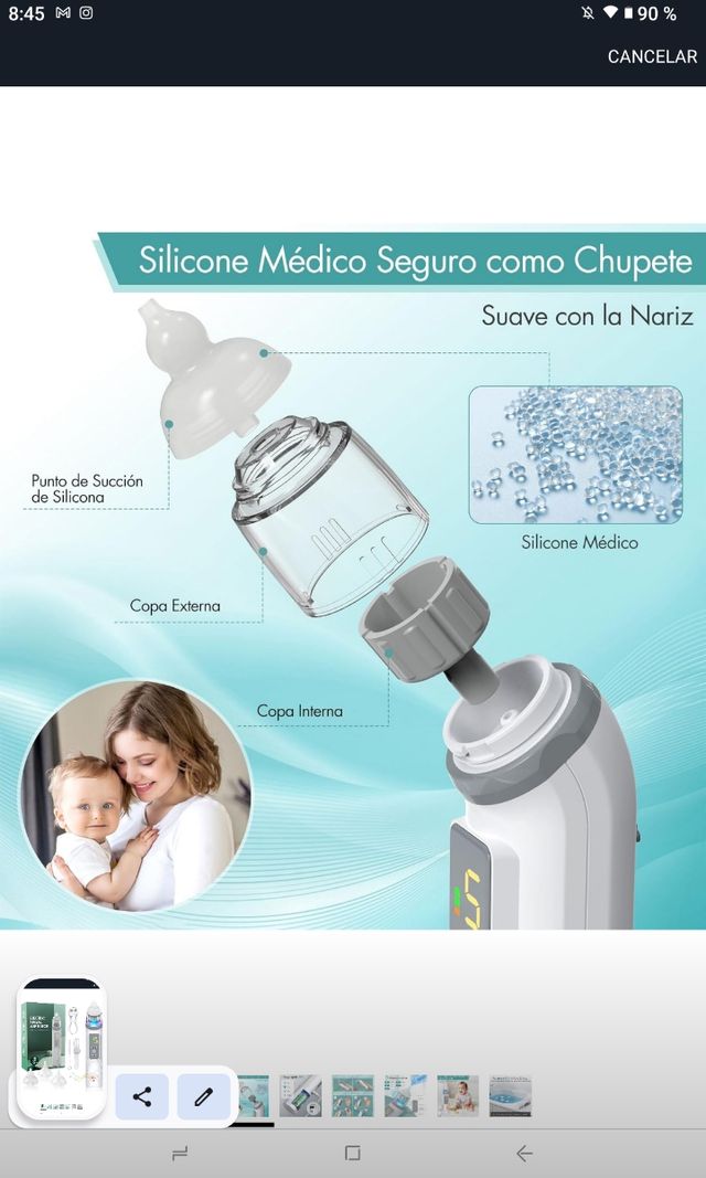 Aspirador Nasal Eléctrico Infantil