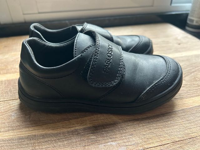 Zapatos escolares Pablosky niño piel negro con vel