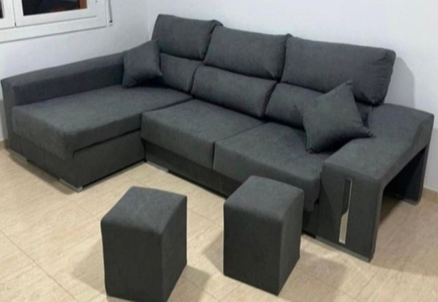 Sofá chaise longue beige