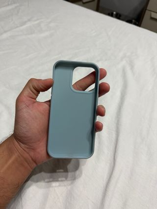 Custodia silicone iPhone 16 Pro - Azzurro