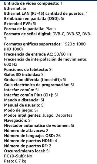 TV Samsung UE40F6640 40" Pulgadas SmartTV y 3D