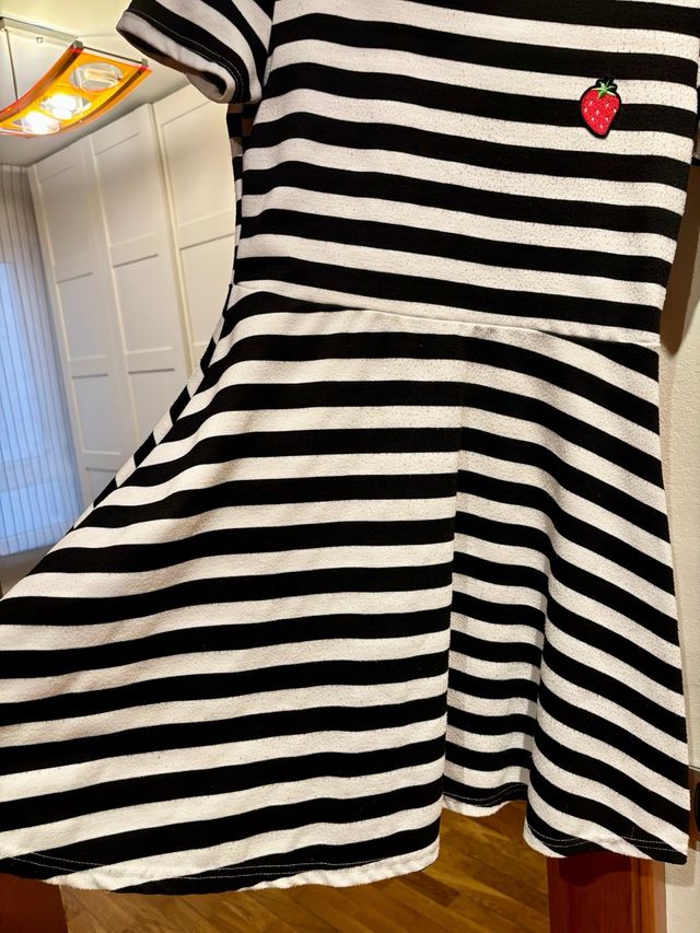 Vestido rayas blanco-negro