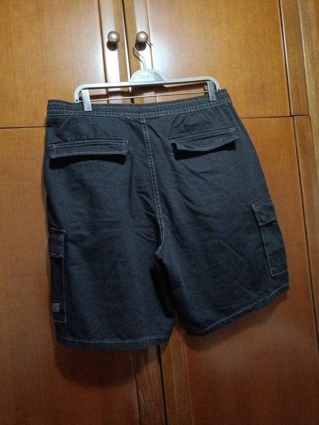 Shorts cargo Pull & Bear estilo vaquero- Talla L