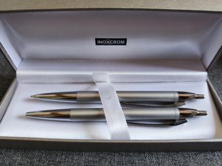 Bolígrafos Inoxcrom: 2uds. plata