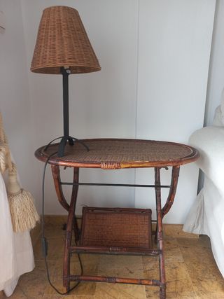 Mesita rattan auxiliar