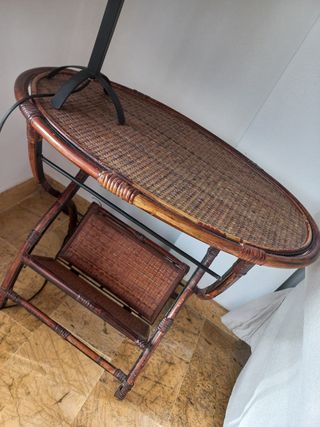 Mesita rattan auxiliar