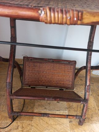 Mesita rattan auxiliar