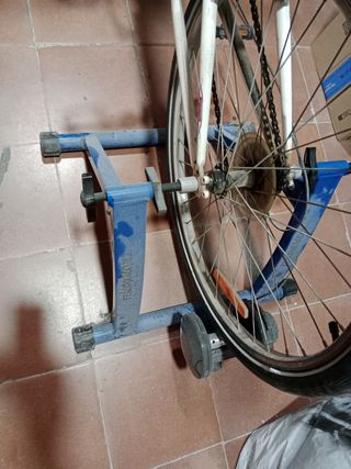 Bicicleta montaña + rodillo.
