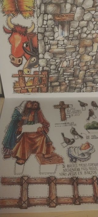 Belén recortable navideño