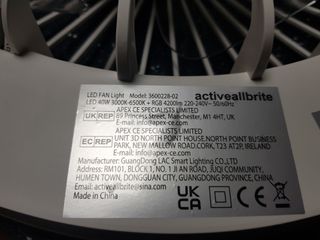 Ventilador techo activeallbrite con luz