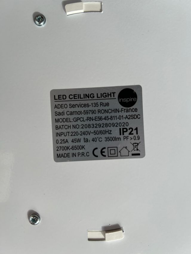 Plafón LED ISPIRE 56cm con altavoz