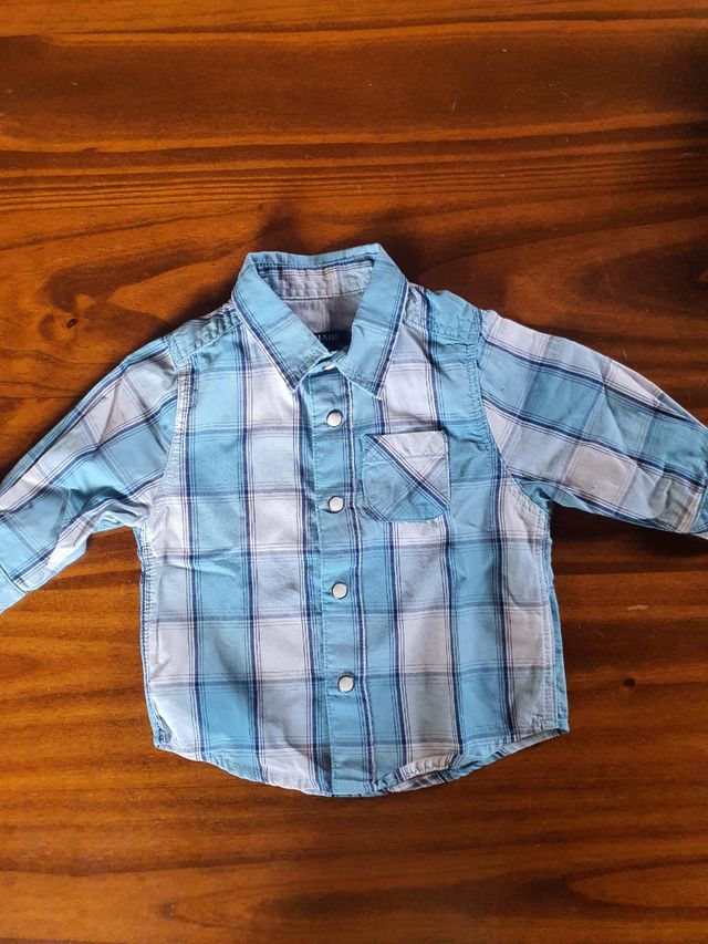 Camisa cuadros bebé Kiabi - Manga Larga