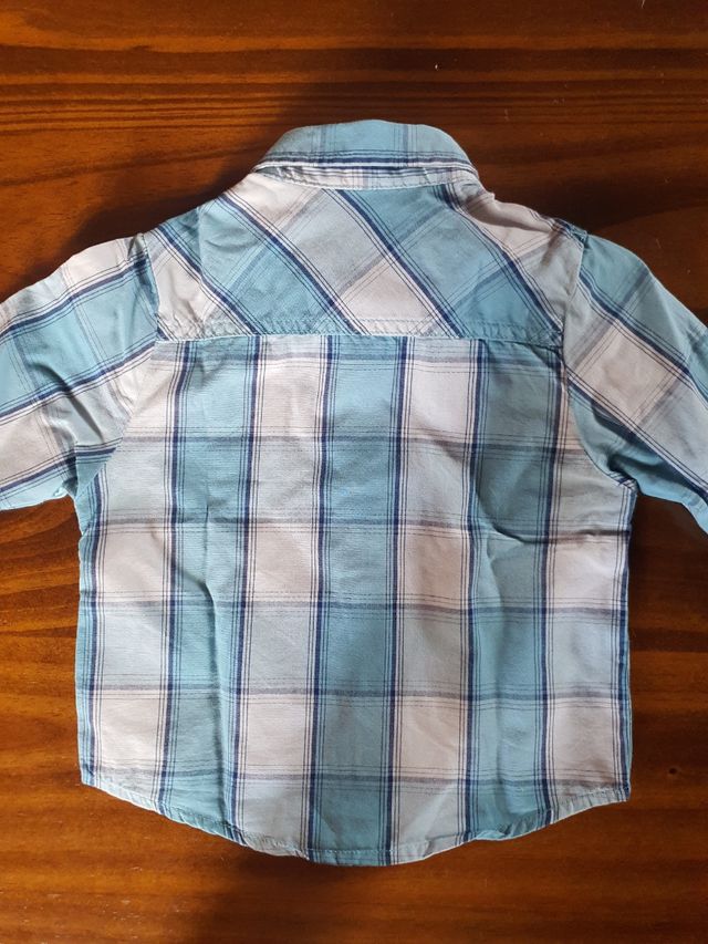 Camisa cuadros bebé Kiabi - Manga Larga