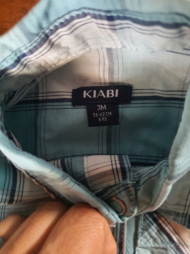 Camisa cuadros bebé Kiabi - Manga Larga