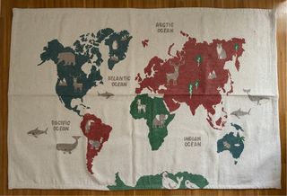 Alfombra infantil mapa mundi
