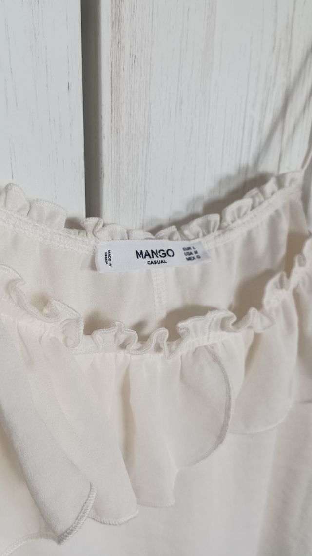 Blusa Mango blanca - Talla L