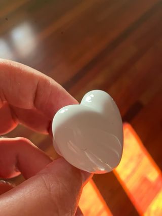 Pomos armario forma corazón blancos - 10 piezas
