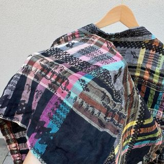 Blazer vintage multicolor misto lino