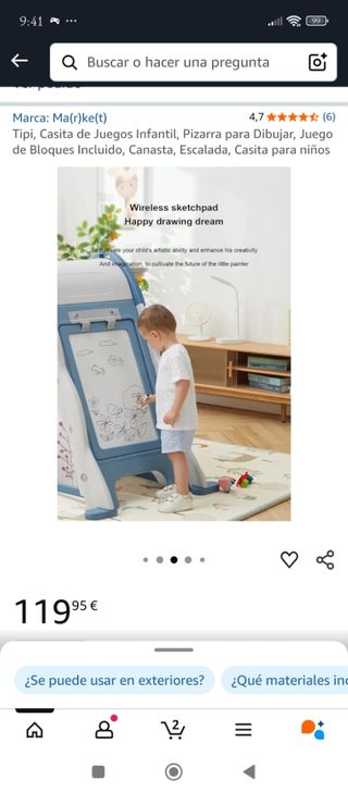 Tipi Infantil Ma(r)ke(t) - Como nueva