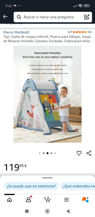 Tipi Infantil Ma(r)ke(t) - Como nueva