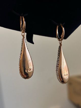 Pendientes Swarovski - oro rosa