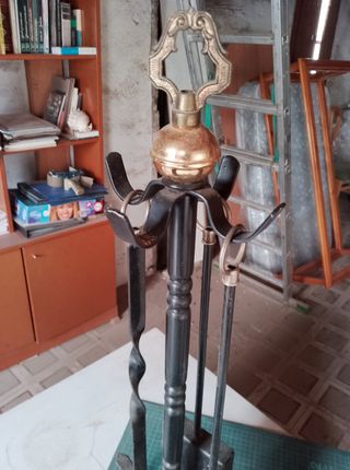 Utensilios chimenea - metal negro