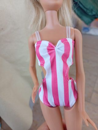 Bañador rayas para  Barbie