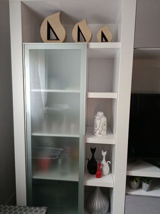 Mueble salón blanco - pan de plata