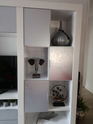 Mueble salón blanco - pan de plata