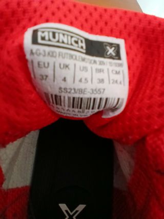 Zapatillas Munich niño rojas