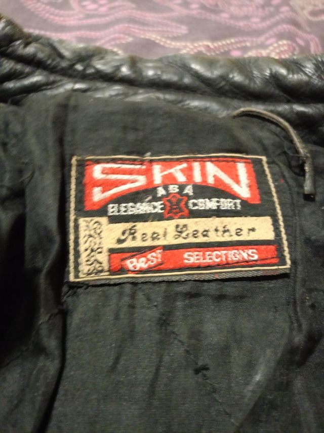 Chaqueta moto piel vintage