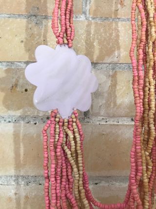 Collar degradé madera rosas y turquesa