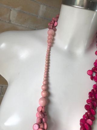 Collar degradé madera rosas y turquesa