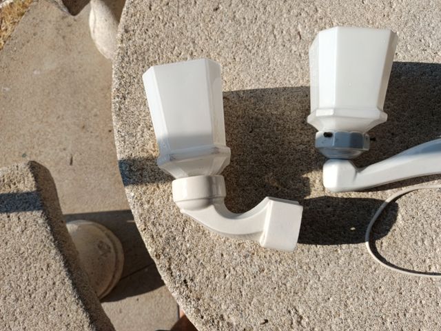 2 Lamparas Pared Porcelana Vintage
