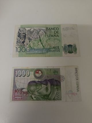 2 Billetes 1000 Pesetas España