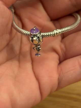 Charm Plata Bella y Bestia compatible con Pandora 
