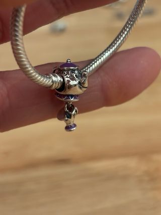Charm Plata Bella y Bestia compatible con Pandora 