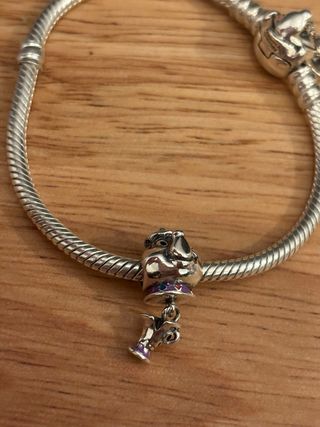 Charm Plata Bella y Bestia compatible con Pandora 