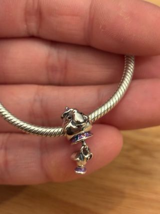 Charm Plata Bella y Bestia compatible con Pandora 