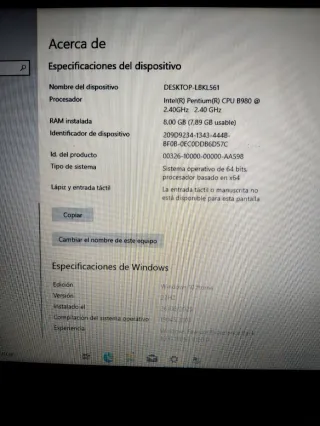 Portátil Compaq ssd