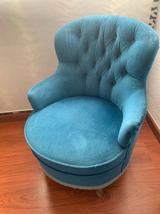 Sillón vintage azul marino