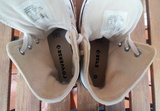 Converse lona plataforma blancas talla 37