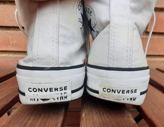 Converse lona plataforma blancas talla 37