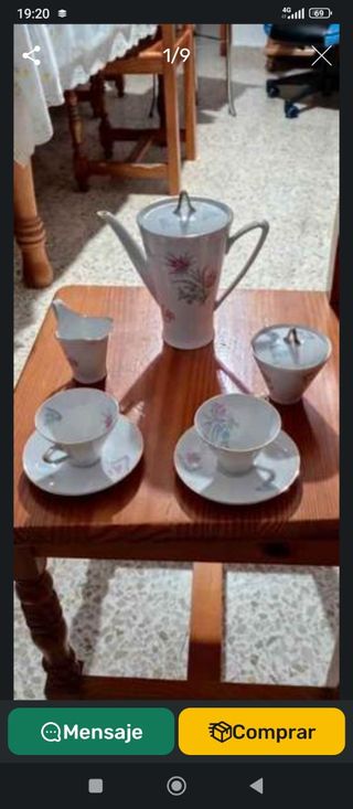 Juego Café Porcelana Vintage