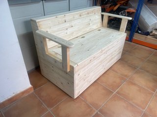 BANCO BAÚL DE MADERA