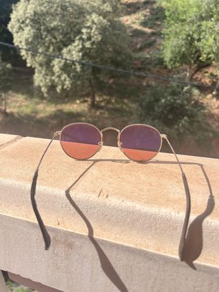 Ray-Ban redondas, montura plata