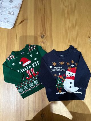 2 Jerseys Navidad Bebé Kiabi (3M)