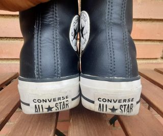 Converse negras plataforma piel talla 37