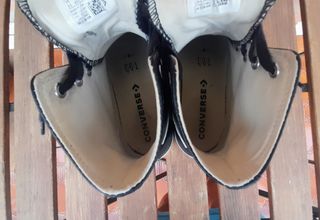 Converse negras plataforma piel talla 37