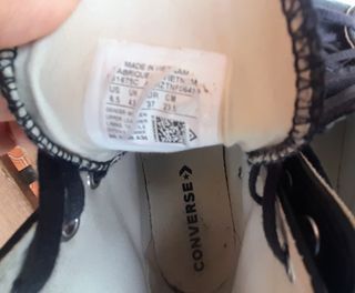 Converse negras plataforma piel talla 37